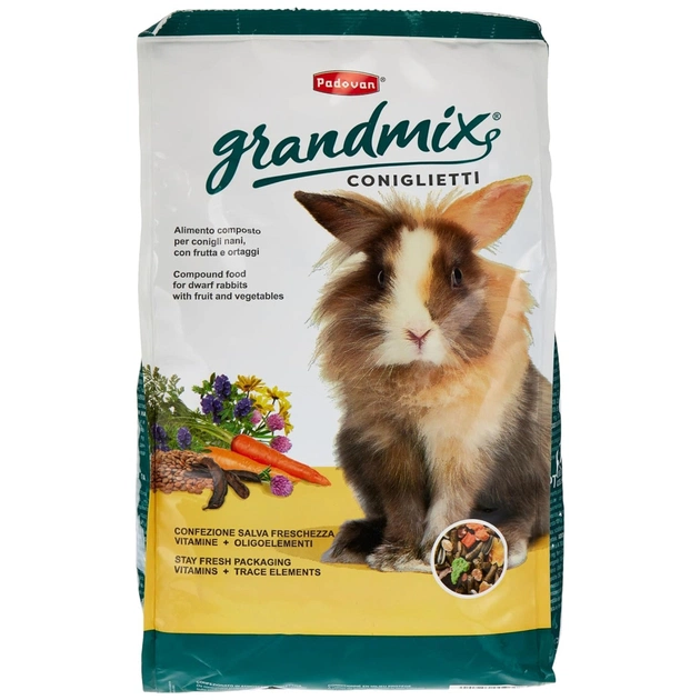 Корм для гризунів Padovan GrandMix Coniglietti для кроликів 3 кг (8001254002842) - picture 1