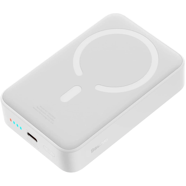 Батарея універсальна Baseus Magnetic Mini Wireless 20000mAh 20W, White (PPCX150002) - зображення 6