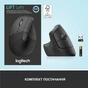Мишка Logitech Lift Left Vertical Ergonomic Wireless/Bluetooth Graphite (910-006474) - зменшене зображення 7