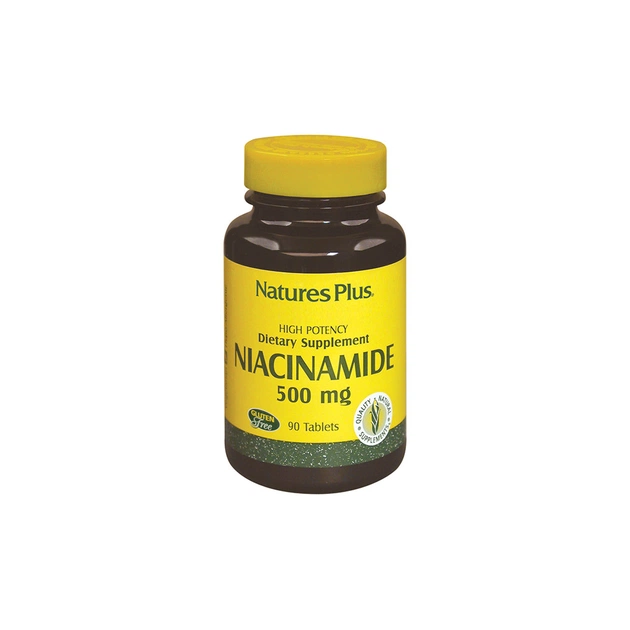 Вітамін Natures Plus Ніацинамід (В3), Niacinamide, 500 мг, 90 таблеток (NAP-01890) - зображення 1