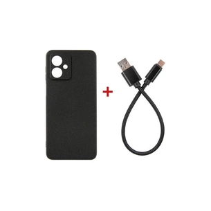 Чохол до мобільного телефона Dengos Kit for Motorola G54 case + cable DENGOS (Black) (DG-CC-01) зображення 1