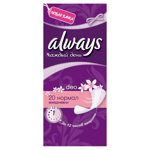 Щоденні прокладки Always Deo Normal 20 шт (4015400164623/8001090430229) - зображення 1