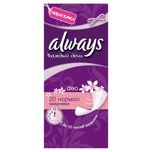 Щоденні прокладки Always Deo Normal 20 шт (4015400164623/8001090430229) зображення 1