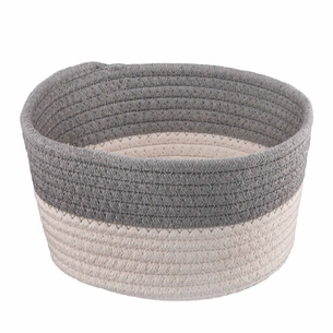 Кошик для зберігання Ardesto Vigor Плетений Бавовняний шпагат Сірий / білий 3.5 л (ARHC2504GW) зображення 1