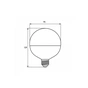 Лампочка Eurolamp G95 8W E27 4000K (LED-G95-08274(Amber)) - зменшене зображення 3