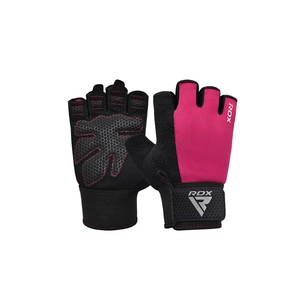 Рукавички для фітнесу RDX W1 Half Pink Plus M (WGA-W1HP-M+) зображення 1