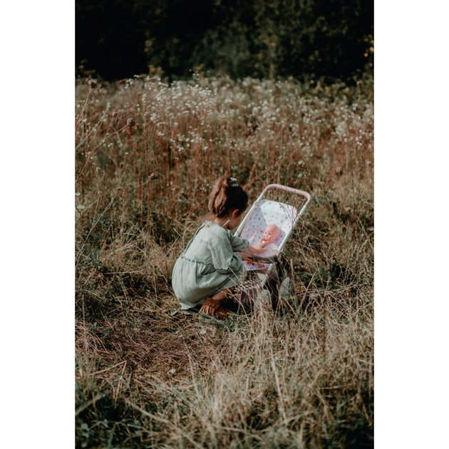 Коляска для ляльок Smoby Baby Nurse Прогулянка з кошиком Рожева пудра (254018) - picture 10