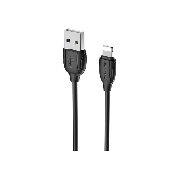 Дата кабель USB 2.0 AM to Lightning 1.0m BX19 Benefit 3A Black BOROFONE (BX19LB) - изображение 1