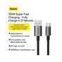 Дата кабель USB 2.0 AM to USB-C 1.5m 100W black Baseus (P10320102114-01) - уменьшенное изображение 5