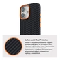 Чохол до мобільного телефона Armorstandart LikeCarbon2 SE MagCase Apple iPhone 17 Black Orange (ARM89160) - зменшене зображення 7
