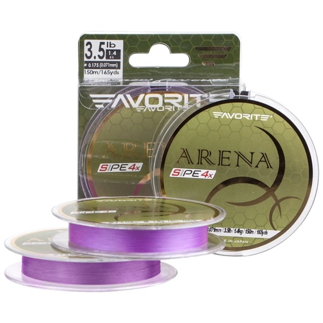 Шнур Favorite Arena PE 4x 150m 0.175/0.071mm 3.5lb/1.4kg Purple (1693.10.96) - зображення 1