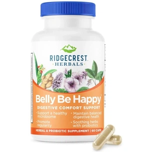 Витаминно-минеральный комплекс Ridgecrest Herbals Здоровье пищеварительной системы, Belly Be Happy, RidgeCrest Herbals, (RCH201) изображение 1