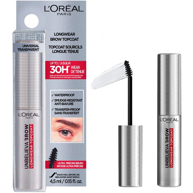 Гель для брів L'Oreal Paris Unbelieva Brow Topcoat 00 - Прозорий 4.5 мл (3600523956043) - picture 1