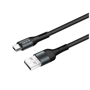 Дата кабель USB 2.0 AM to Micro 5P 1.0m nylon black ColorWay (CW-CBUM045-BK) зображення 1