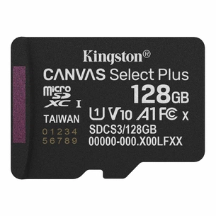 Карта пам'яті Kingston 128GB microSDXC class 10 UHS-I V10 A1 Canvas Select Plus (SDCS3/128GBSP) изображение 1
