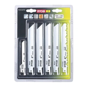 Полотно Ryobi для шабельної пили RAK06RB, набір 6шт, для дерева та металу (5132002547) зображення 1