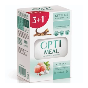 Вологий корм для кішок Optimeal для кошенят з куркою 3+1 (4820083907449) зображення 1
