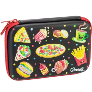 Пенал Cool For School 1 відділення з органайзером чорний (QT-5667-Black) зображення 1