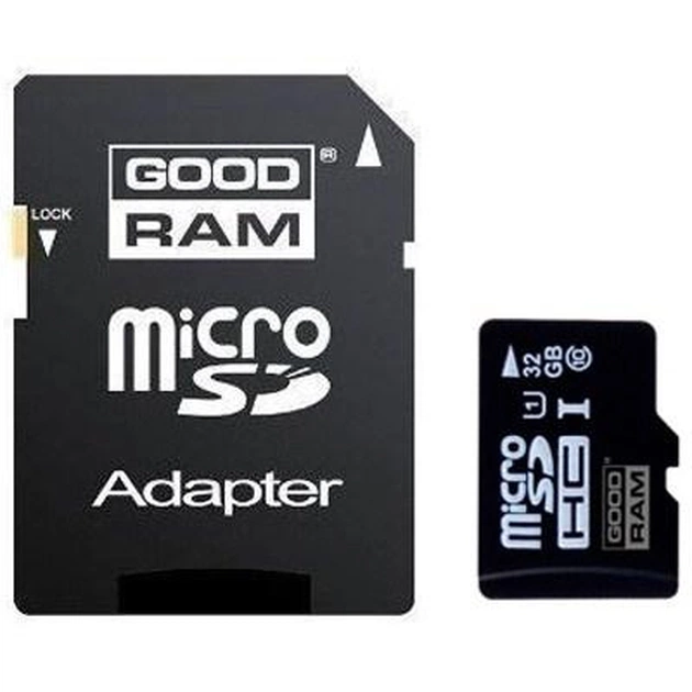 Карта пам'яті Goodram 32Gb microSDHC UHS-I (SDU32GHCUHS1AGRR10) - изображение 1