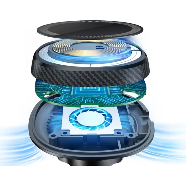 Універсальний автотримач Grand-X MT-15W MagSafe з зарядкою 15W (кріплення на дефлектор) (MT-15W) - picture 10