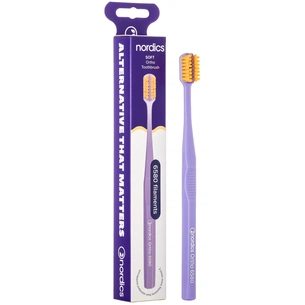 Зубна щітка Nordics 6580 Ortho Soft Purple/Orange Ортодонтична (3800501908020) зображення 1