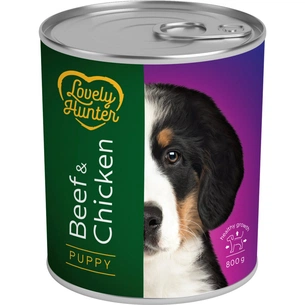 Консерви для собак Lovely Hunter Puppy Beef and Chicken 800 г (LHU45351) зображення 1