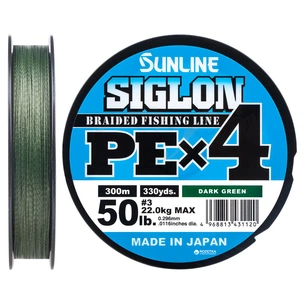 Шнур Sunline Siglon PE н4 300m 3.0/0.296mm 50lb/22.0kg Dark Green (1658.09.52) зображення 1