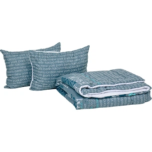 Ковдра MirSon Набір Tencel Зима №3699 Print Line Mabel + 2 подушки середні 172х205+2х50х70 (2200004848358) зображення 1