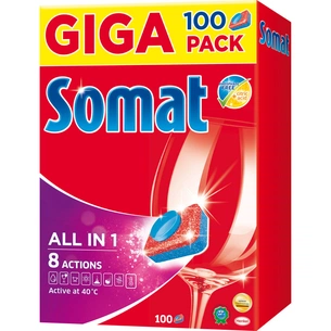 Таблетки для посудомийних машин Somat All in 1 100 шт (9000101020236) зображення 1