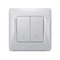 Перемикач Videx BINERA 2кл прохідний срібний йшов (VF-BNSW2P-SS) - уменьшенное изображение 2