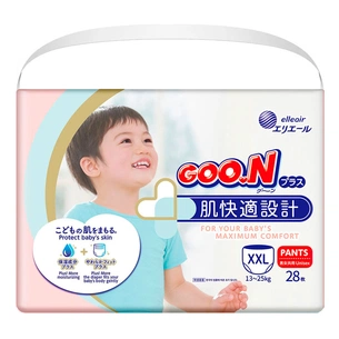 Підгузки GOO.N Plus Трусики для дітей 13-25 кг розмір XXL 28 шт (21000634) зображення 1