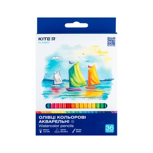 Олівці кольорові Kite Classic акварельні, 36 кольорів (K-1052) зображення 1