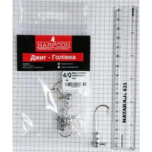 Джиг-голівка Harpoon No.4/0 4г 4шт (7407000012744) зображення 1