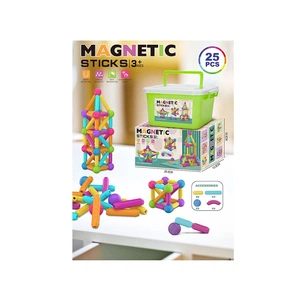 Конструктор A-Toys Magnetic Sticks 25 деталей в валізці (158-20) зображення 1
