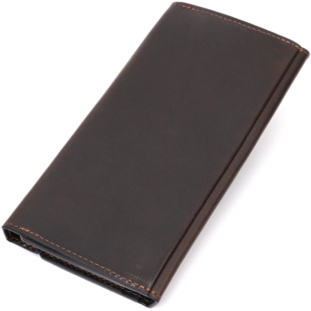 Кошелек Grande Pelle С отделением для телефона Из натуральной кожи Коричневый (11645) - изображение 2