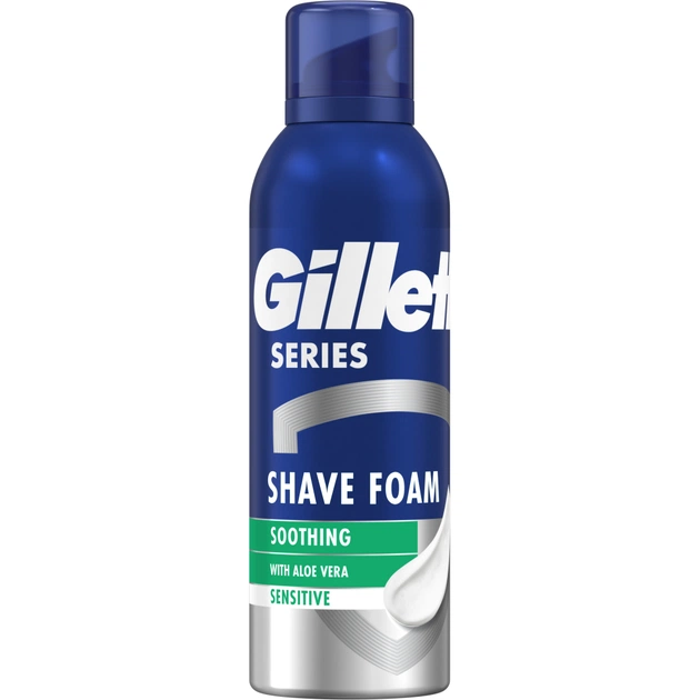 Піна для гоління Gillette Series Soothing Для чутливої шкіри з алое вера 200 мл (8001090870926) - picture 1