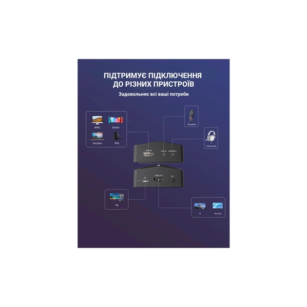 Пристрій захоплення відео Fifine V3 Game collection card (V3) - picture 4