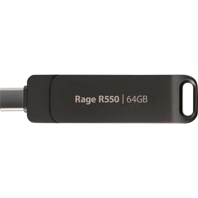 USB флеш накопичувач Patriot 64GB Rage R550 Matte Black USB/Type-C 3.2 (PE64GR550DSAD) - picture 1