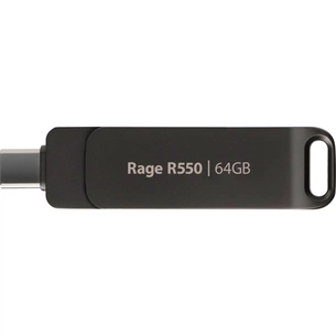 USB флеш накопичувач Patriot 64GB Rage R550 Matte Black USB/Type-C 3.2 (PE64GR550DSAD) зображення 1
