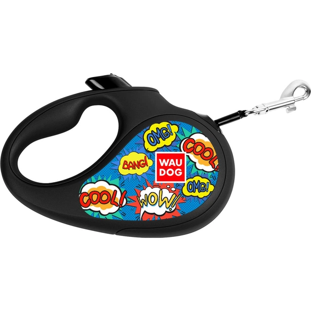 Повідець для собак WAUDOG R-leash ВАУ світловідбиваюча стрічка L 5 м (8126-0087-01) - изображение 1