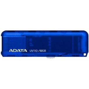 USB флеш накопичувач ADATA 32GB UV110 Blue USB 2.0 (AUV110-32G-RBL) зображення 1