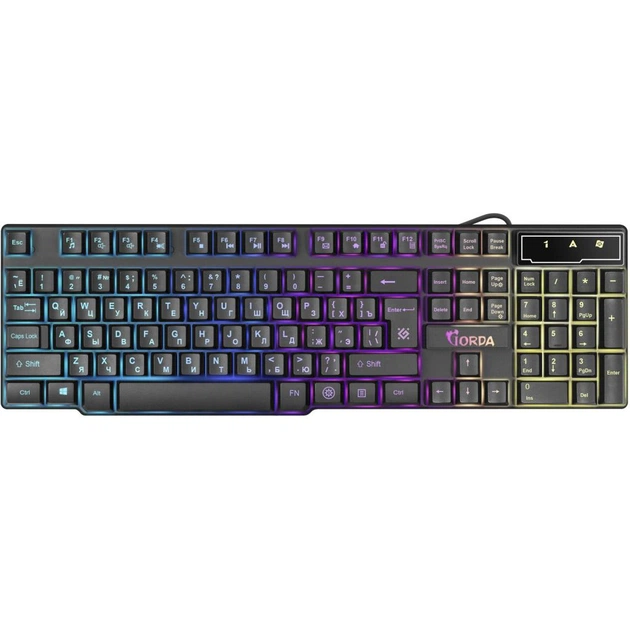 Клавіатура Defender Gorda GK-210L RU RGB (45210) - зображення 1