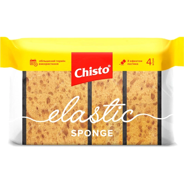 Губки кухонні Chisto Elastic Sponge 4 шт. (4823098409014) - picture 1