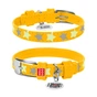 Нашийник для тварин WAUDOG Glamour з QR-паспортом "Зірочка" M Ш 25 мм Д 38-49 см жовтий (35878) - зменшене зображення 1