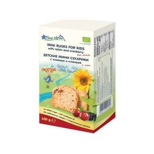 Дитячі сухарики Fleur Alpine Міні Родзинки Журавлина 100 г (4056114005307) зображення 1