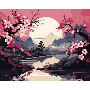 Картина по номерам Santi Таємниця у сакурах 40 х 50 см (955383) зображення 1