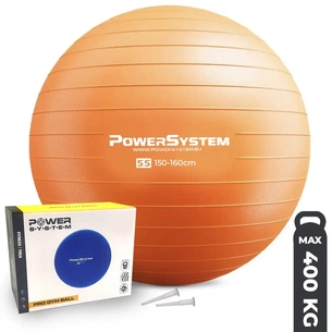М'яч для фітнесу Power System PS-4011 Pro Gymball 55 см Orange (PS-4011_55cm_Orange) зображення 1