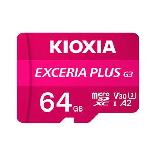 Карта пам'яті Kioxia 64GB microSDXC class 10 UHS-I U3 V30 A2 Exceria Plus G3 (LMPL3M064GG2) зображення 1