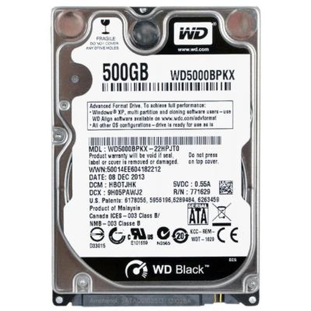 Жорсткий диск для ноутбука 2.5" 500GB WD (#WD5000BPKX-FR#) - изображение 1