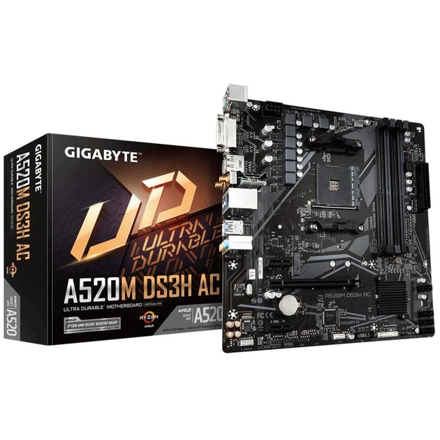 Материнська плата GIGABYTE A520M DS3H AC - зображення 1